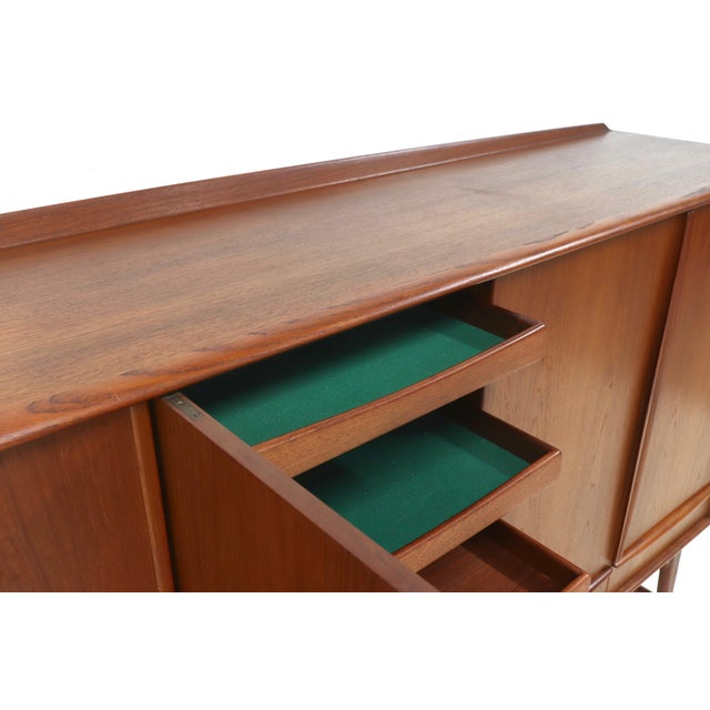 Mid-Century Modern Teak Highboard by Svend Aage Madsen for K. Knudsen & Søn, 1950s For Sale - Image 3 of 17
