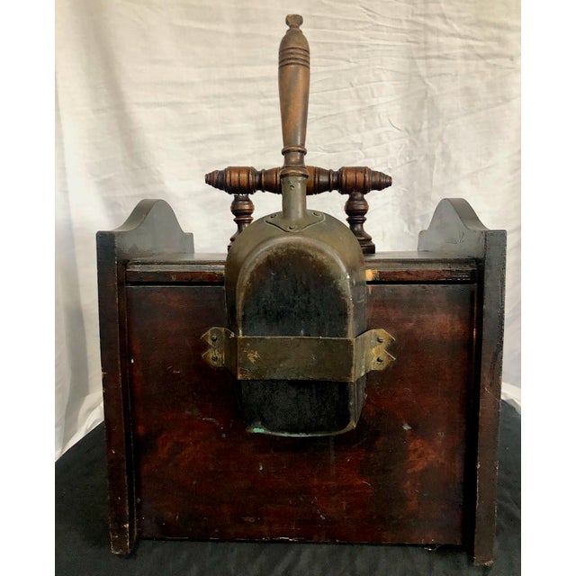 Chestnut Antique Three-Piece Wooden Coal Scuttle For Sale - Image 8 of 8