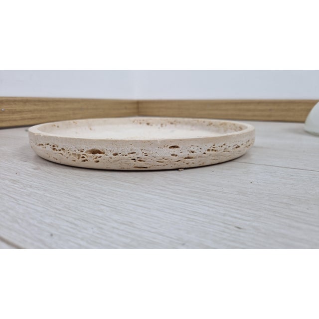 Pocket Emptiers in Turned Travertine from Up & Up, 1970s, Set of 2 For Sale - Image 10 of 18