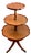 Mahogany Three-Tier 4 Leg Pie-Crust Dumbwaiter/ Parlor Table For Sale