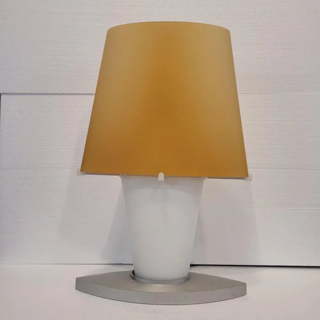 1990s Postmodern 3064 Table Lamp in Glass and Iron by Daniela Puppa for Fontana Arte, Italy, 1994 For Sale - Image 5 of 17
