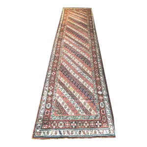 Stripe Pattern 3' X 13' Caucasian Gendge Runner Rug