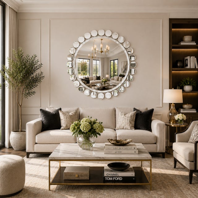 Silver Bubble Mirror For Sale - Image 8 of 8