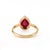 Metal 18k Gold Solitaire 2.39 Ct Ruby Pear Engagement Ring Size 5.5 With Black Rhodium For Sale - Image 7 of 17