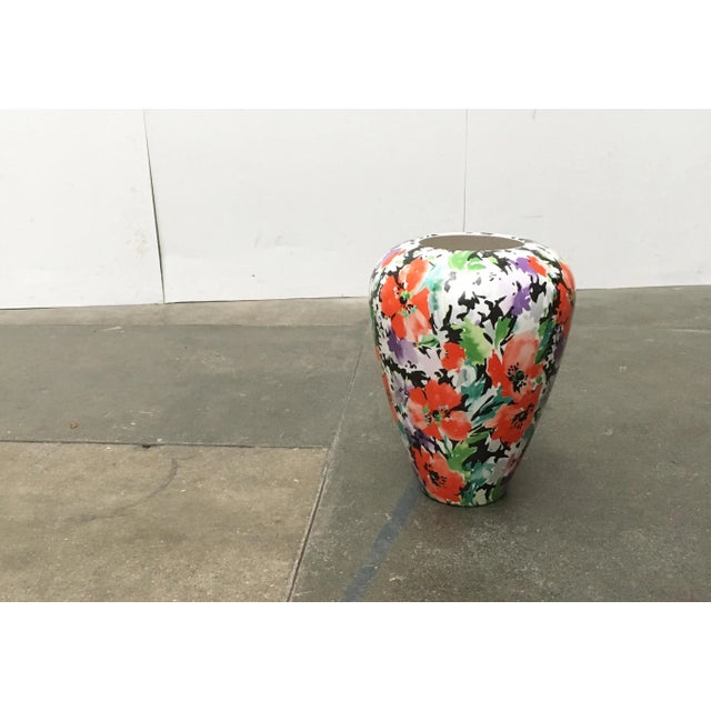 Large Vintage Postmodern German Floral Floor Vase from Steuler For Sale - Image 12 of 18