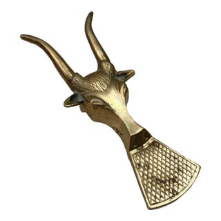 Vintage Brass Ram Shoe Horn For Sale