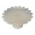 Vintage Translucent White Petal Shaped Compote Cookie Cake Plate Stand Fruit Bowl For Sale
