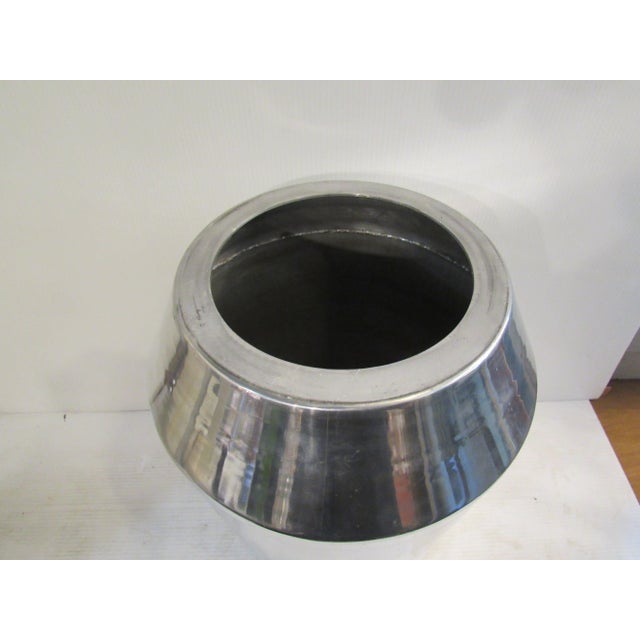 Mid 20th Century Industrial Metal Vase For Sale - Image 5 of 8