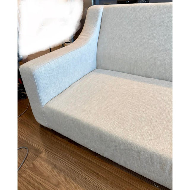 Textile Restoration Hardware Parisian Classic Slope Arm Sofa- Linen For Sale - Image 7 of 11