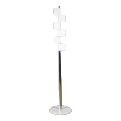 Space Age Coat Rack in Chrome Metal and ABS, 1970s For Sale