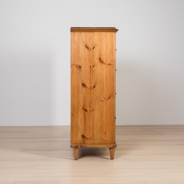 Pine Tallboy Chest of Drawers, 1920s For Sale - Image 4 of 12