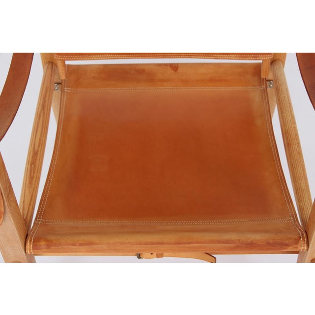 Safari Chair with Natural Leather by Kaare Klint for Rud. Rasmussen For Sale - Image 10 of 15