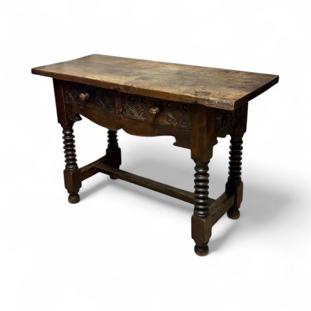 Antique Catalan Side Table, 1680 For Sale - Image 6 of 14