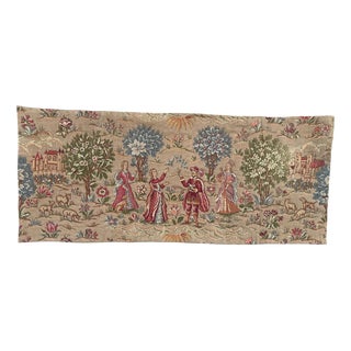 Vintage Medieval French Aubusson Style Jacquard Tapestry, 1950s For Sale