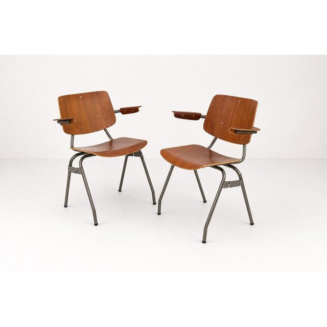 315 Stacking Chairs by Kho Liang Le for Car Catwijk, Set of 6 For Sale - Image 3 of 10