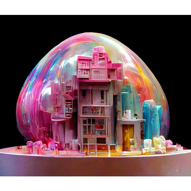 Candy Prism introduces a mesmerizing symphony of form and color, where a rainbow candy gum structure transcends the...