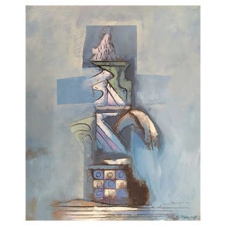 Hector Ramirez Ortega, Composition, 1990, Mixed Media on Canvas For Sale