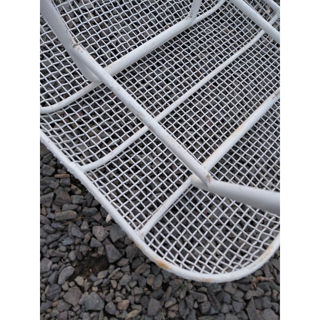 Metal 1950s Woodard Sculptura Patio Stool Unmarked For Sale - Image 7 of 7