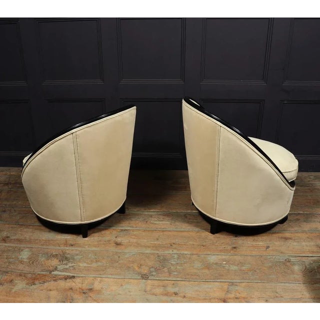 French Art Deco Salon Chairs in the Style of Ruhlman, 1925, Set of 4 For Sale - Image 6 of 12