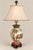 Offered is a stunning vintage Fredrick Cooper Chinoiserie style table lamp. It is hand painted with Fez monkeys, Palm...