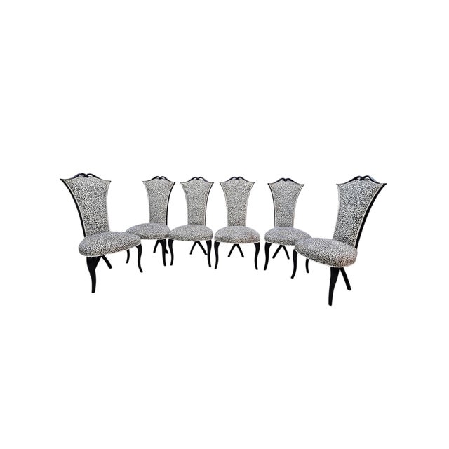 Mid 20th Century 6 French Art Deco Style Dining Chairs Inspired by Christopher Guy For Sale - Image 10 of 12