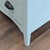 Antique Painted Oak Bow-Front Dresser With Oval Mirror & Skeleton Key For Sale - Image 10 of 10