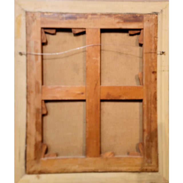 Portrait of a Lady Wearing a White Lace Bonnet-19th Century Oil Painting For Sale - Image 10 of 10