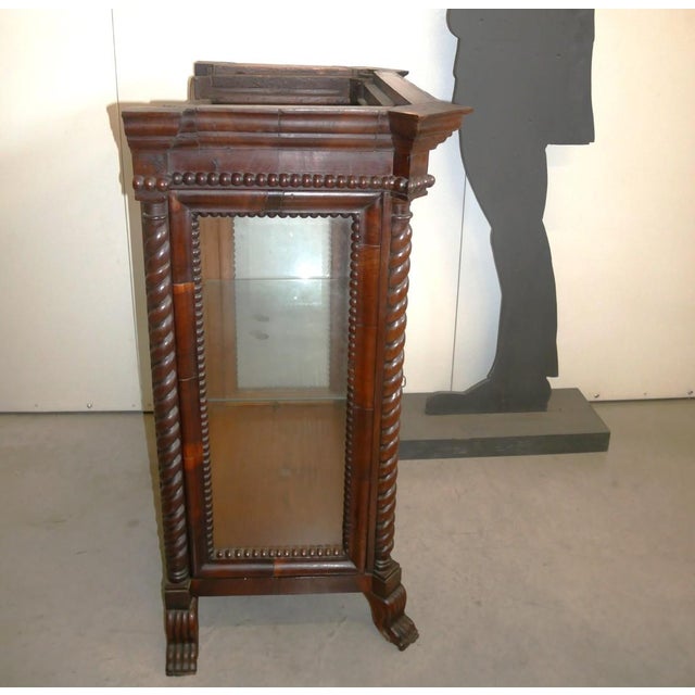 Small Antique Mahogany Display Cabinet For Sale - Image 15 of 18