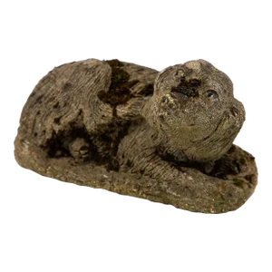 Reconstituted Stone Dog Spaniel Garden Ornament, England 20th Century