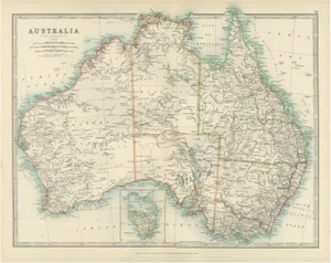 Antique Map of Australia, 1903