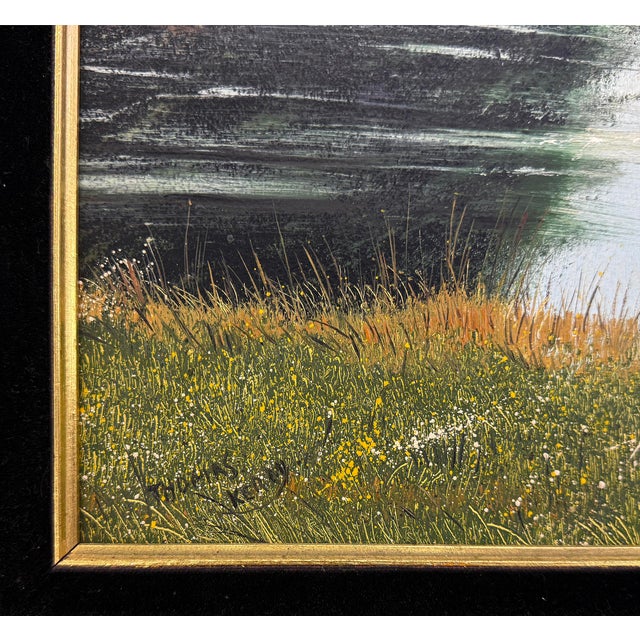 Contemporary Thomas Kerry, Lakeside Reflection, Original Painting on Board, Signed, 20 X 24 In. Framed For Sale - Image 3 of 3