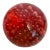 French Vintage Red Bubble Paperweight in Murano Style For Sale