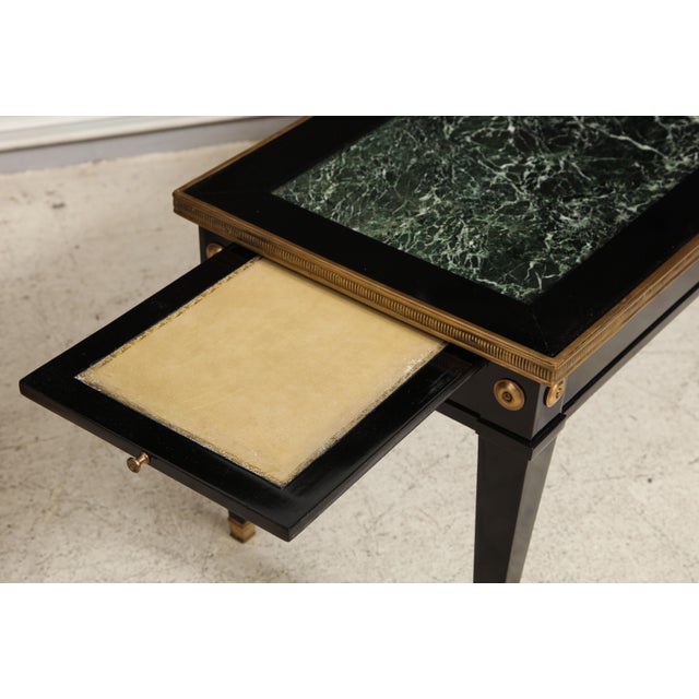 Black Jansen Marble-Top Coffee Table in the Directoire Manner For Sale - Image 8 of 12