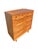 Brown Vintage Mid Century Modern Oak and Cane Floating Highboy Tall Dresser Chest of Drawers For Sale - Image 8 of 11