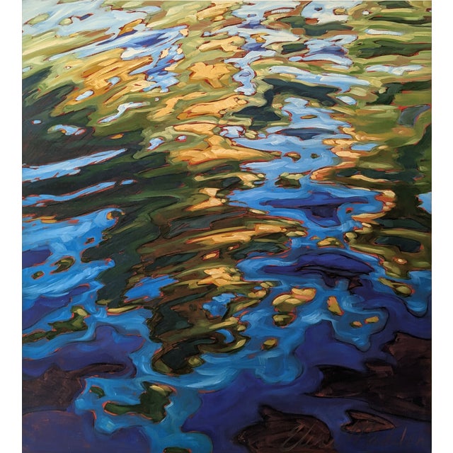 Contemporary Early 21st Century, "Topography", Abstract, Giclee on Fine Art Watercolor Paper, Artist Elena Madden For Sale - Image 3 of 7