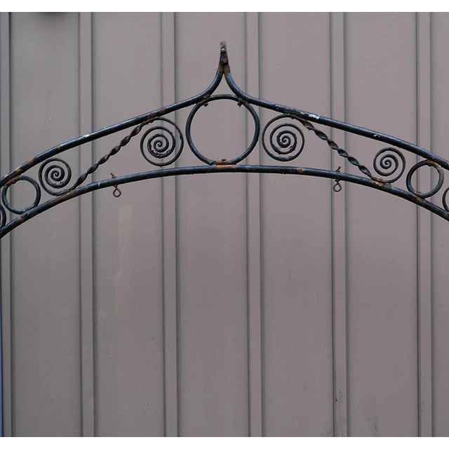 Traditional Garden Entryway - Ornamental Arched Wrought Iron For Sale - Image 3 of 6