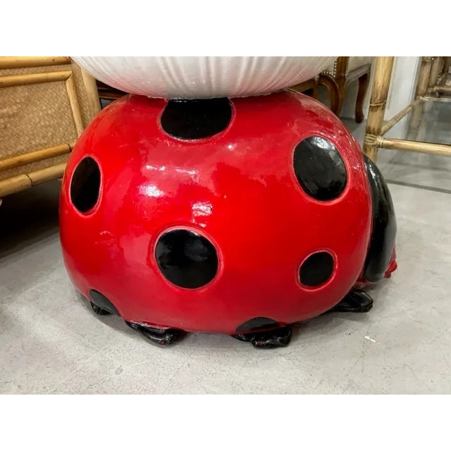 Mid 20th Century Vintage Large Ceramic Ladybug Planter For Sale - Image 5 of 9