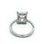Traditional Natural Aquamarine Diamond Ring 14k W Gold 3.18 TCW Certified For Sale - Image 3 of 8