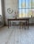 Antique small farmhouse table, bistro style, with its delicately turned legs. Made entirely of beech, it has a clean,...