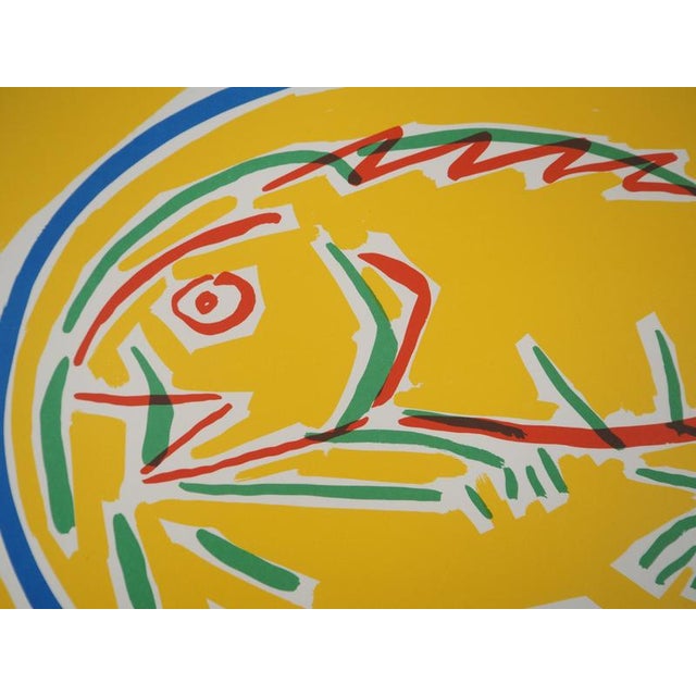 Modern Robert Llimos, Fish and Cat, Original Signed Lithograph For Sale - Image 3 of 7