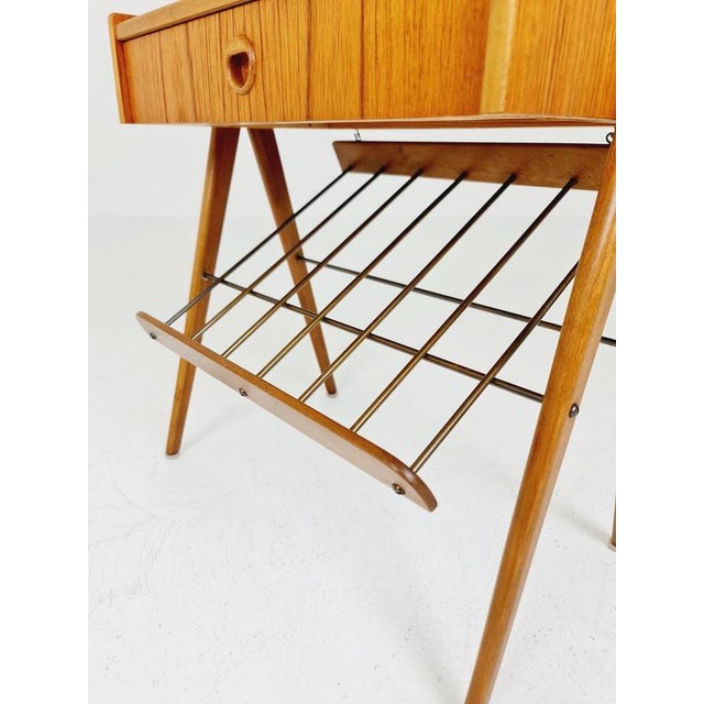 Mid-Century Danish Teak Bedside Table For Sale - Image 14 of 16