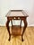 Spanish Revival 1920s Spanish Revival Inlaid Walnut Parlor Side Table With Hand-Carved Notched Rim For Sale - Image 3 of 10
