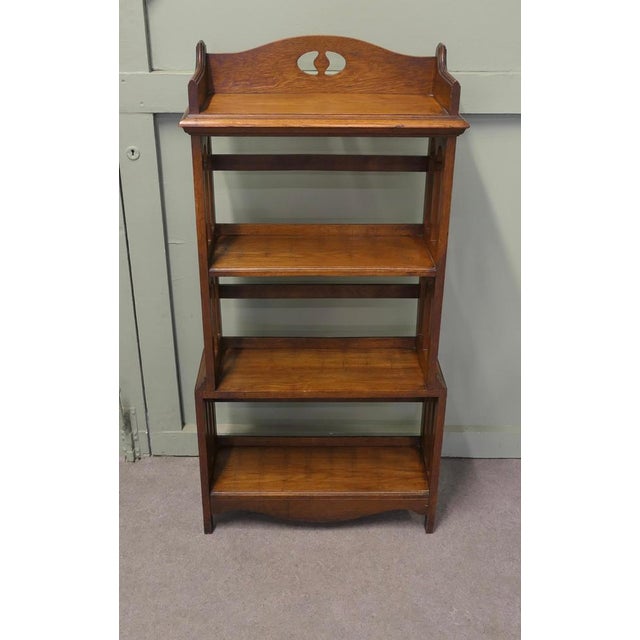 Art and Crafts Open Front Golden Oak Bookcase This is an excellently designed piece, it is in the Early Art Deco style,...