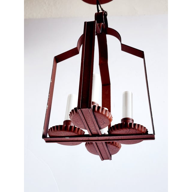 Pagoda Chinoiserie Style Tole Lantern For Sale In New York - Image 6 of 11