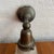 Metal Antique Industrial Steel Wall Sconce With Holophane Glass Shade For Sale - Image 7 of 12