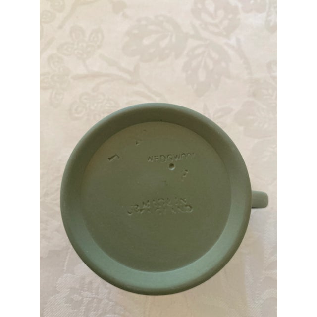 Mid 20th Century Wedgwood Sage Jasper-Ware Demitasse/Espresso Cup and Saucer Mint Condition For Sale - Image 11 of 12