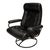 Black 1980s Vintage Ekornes Stressless Black Leather Recliner & Ottoman Made in Norway For Sale - Image 8 of 16