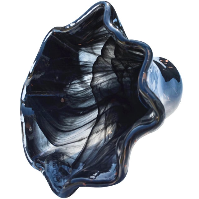 Vintage Hand-Blown Murano Italian Art Glass Vase Centerpiece