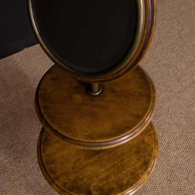 Brown Antique Edwardian Walnut and Glass Shaving Stand For Sale - Image 8 of 18