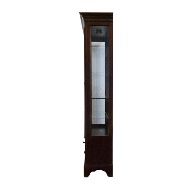 American of Martinsville Solid Cherry Contemporary Traditional 44" Lighted Display Curio Cabinet 125-421 For Sale - Image 10 of 13